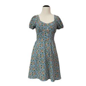 NWT BP Blue Glow Floral Fields A Line Dress - XS